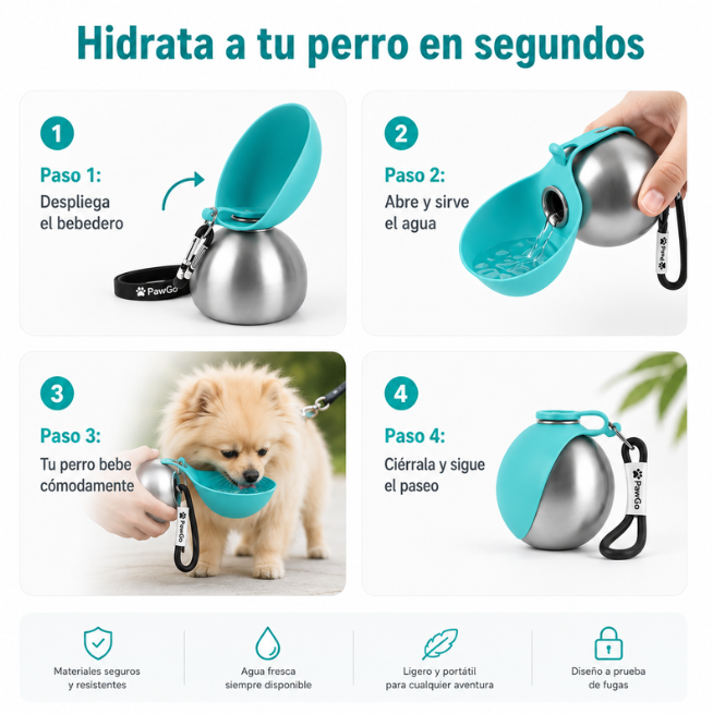 Botella Portatil Para Perros